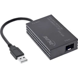 InLine® USB-A zu SFP Gigabit Fiber Netzwerkadapter (10/100/1000 Mb/s)