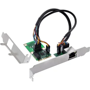 InLine® Mini-PCIe Gigabit Netzwerkkarte, 1x RJ45, Half-Size, inkl. RJ45-Modul