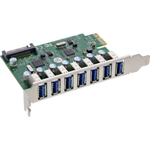 InLine® Schnittstellenkarte, 7x USB-A 3.2 Gen.1, PCIe, SATA Strom, VL805