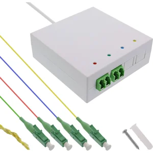 InLine® FTTH Verlängerungsbox vorkonfektioniert 4x LC/APC 9/125µm 10m