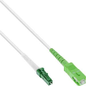 InLine® LWL Simplex Kabel, FTTH, LC/APC 8° zu SC/APC 8°, 9/125µm, OS2, 1m
