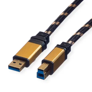 ROLINE GOLD USB 3.2 Gen 1 Kabel, Typ A-B, 1,8 m