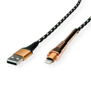 ROLINE GOLD USB 2.0 Sync- & Ladekabel USB-A/8pin, Stütze, 1 m