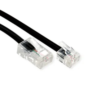 Telefonkabel RJ11 (6P2C) - RJ45 (8P2C), schwarz, 2 m