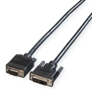 ROLINE DVI-VGA-Kabel, DVI (12+5) ST - HD15 ST, 3 m