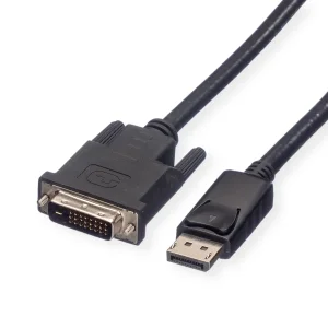 ROLINE DisplayPort Kabel DP ST - DVI ST, LSOH, schwarz, 2 m