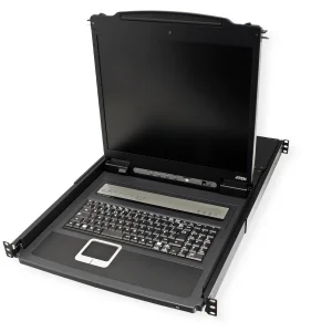 ATEN CL1308N KVM-Switch, 48cm TFT, VGA, PS/2-USB, 8 Port, DE-Layout