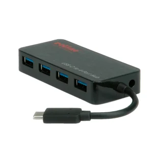 ROLINE USB 3.2 Gen 1 Hub, 4fach, Typ C Anschlusskabel