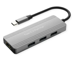 VALUE USB 3.2 Gen 1 Hub, 4fach, USB-C Anschlusskabel