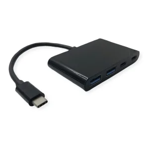 VALUE USB 3.2 Gen 2 Hub, 4fach (2x A+ 2x C), Typ C Anschlusskabel