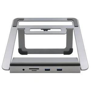 EXSYS EX-1223HM 12 in 1 USB-C Dockingstation, mit Notebook Stand für Notebook, Matebook und MacBook