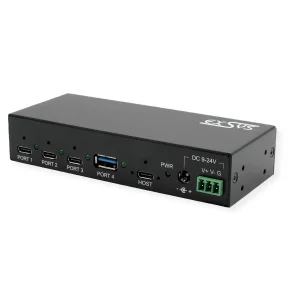 EXSYS EX-12293HMS 4 Port USB 3.2 Metall HUB 3x C- und 1x A-Anschlüsse