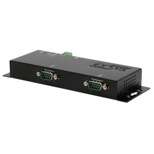 EXSYS EX-6122-2PoE Ethernet zu Seriell  2 x RS-232/422/485  mit 9 Pin Stecker inkl. Virtual Com Software PoE