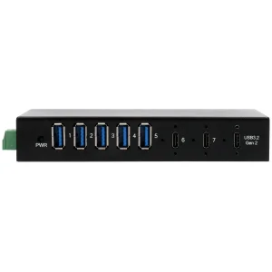 EXSYS EX-12297HMS 7 Port USB 3.2 Gen 2x1 Metall HUB, mit 2x USB-C und 5x USB-A 3.2 Gen 1 Ports