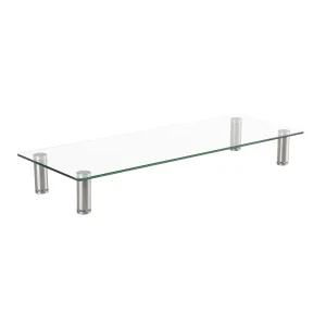 ROLINE Höhenverstellbarer Glas-Monitor-Ständer rechteckig, bis 20 kg