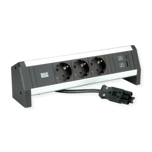 BACHMANN Desk1 3x Schutzkontakt, USB-Charger, GST18 0,2m