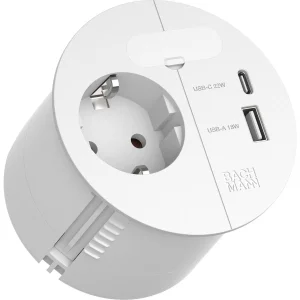 BACHMANN LOOP IN CHARGE 1xCEE7/3 ws, 1x USB A/C 22W 1xKBD 0,2m