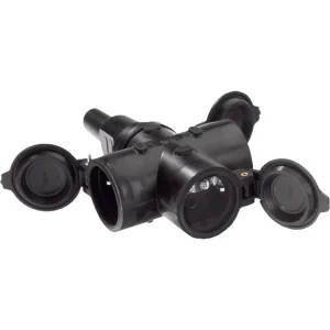 BACHMANN Vollgummi-Schutzkontakt, 3x Kupplung schwarz montierbar