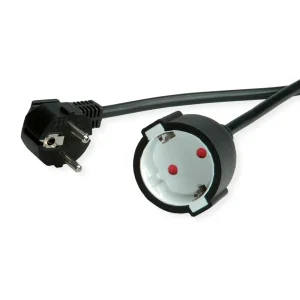 VALUE Schutzkontakt-Verlängerungskabel, 230VAC, schwarz, 3 m