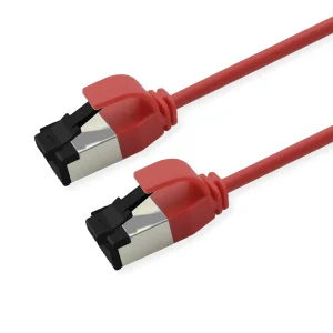 ROLINE U/FTP Patchkabel Cat.8 (Class I), slim, LSOH, Litzendraht, rot, 0,5 m