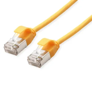 ROLINE U/FTP DataCenter Patchkabel Cat.6A (Class EA), LSOH, slim, gelb, 0,5 m