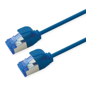 ROLINE Patchkabel Cat.6A (Class EA) S/FTP (PiMF), LSOH, PoE, blau, 1 m