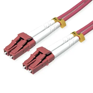 ROLINE LWL-Kabel 50/125µm OM4, LC/LC, stahlarmiert, LSOH, violett, 10 m
