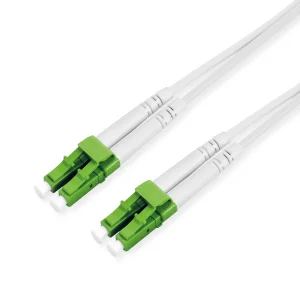 ROLINE LWL-Kabel Duplex, 9/125µm OS2, LC-APC/LC-APC, stahlarmiert, LSOH, weiß, 10 m