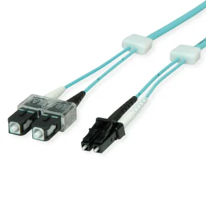 EasyLan LWL-LED-Patchkabel duplex 50/125µm OM3, LC/SC, türkis, 5 m