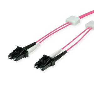 EasyLan LWL-LED-Patchkabel duplex 50/125µm OM4, LC/LC, violett, 10 m