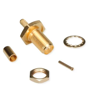 TELEGÄRTNER SMA-Kabeleinbaubuchse für RG-316/U vergoldet