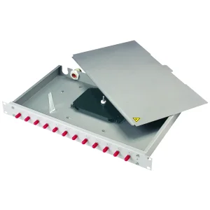 TELEGÄRTNER 19" LWL-RANGIERVERT.BASIS eco, 1 HE, m.12xSC-Dupl. Metallh., türkis