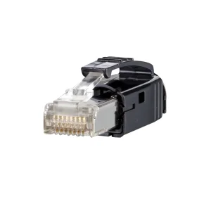METZ CONNECT E-DAT Industry IP20 RJ45 plug black, mit Tülle schwarz