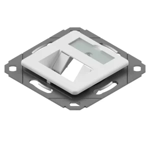 EasyLan preLink / fixLink Modulaufnahme, 1xKS m. Zentralplatte RAL 9010