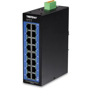 TRENDnet TI-G160i 16Port DIN-Rail Switch Industrial Gigabit L2 Managed