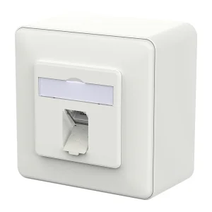 METZ CONNECT E-DAT C6A IDC Dose, 1 Port, AP, verkehrsweiß