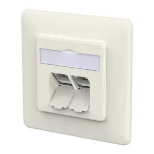 METZ CONNECT E-DAT C6A LSA++ Dose, 2 Port, UP, reinweiß