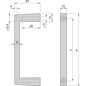 SCHROFF Frontgriffe - FRONTGRIFFE 2HE MULTIPAC(2X)