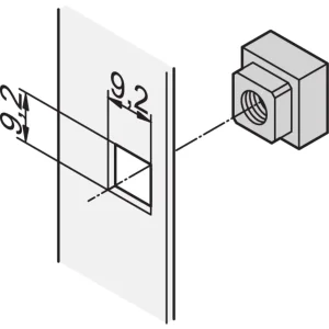 SCHROFF Vierkantmutter M6 - NTS VIERKANTMUTTER M6 50STK