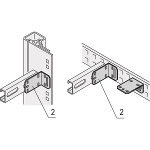 SCHROFF Befestigungswinkel - SYSTEMWINKEL FUER C-PROFIL
