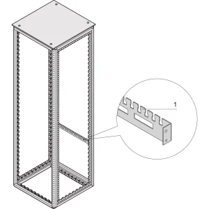 SCHROFF Kabelabfangschiene für die Schrankbreite - KAB.ABFANGSCHIENE 600B R7021