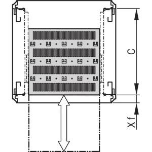 SCHROFF 19''-Fachboden ausziehbar - 19" FA AUS 1HE C=700 RED 7035