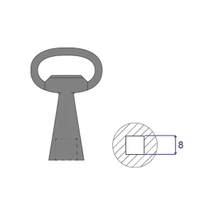 Schroff Schluessel 4KANT 8MM