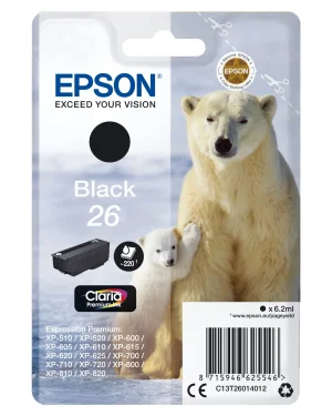 Epson Singlepack Black 26 Claria Premium Ink