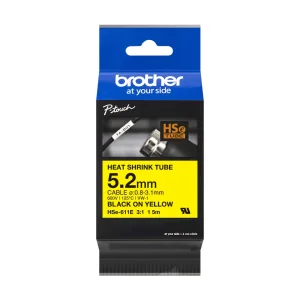Brother HSe-611E - Schwarz auf Gelb - Ro