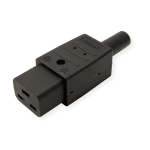 BACHMANN Kaltgerätekupplung IEC320 C19 16A/250VAC, Schraubanschluß, schwarz