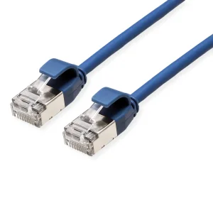 ROLINE U/FTP DataCenter Patchkabel Cat.6A (Class EA), LSOH, slim, blau, 0,3 m