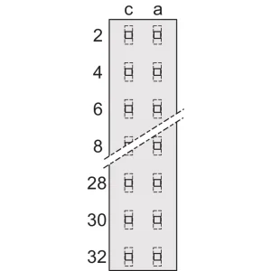 SCHROFF Federleiste - FEDERLEISTE D32, LOETOESE