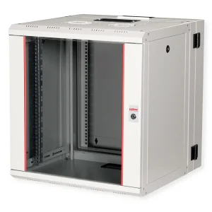 ROLINE 19-Zoll Wandgehäuse Pro 12 HE, 600x600 BxT zweiteilig schwenkbar grau