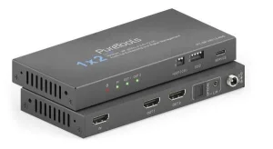 1x2 HDMI 2.1 Splitter - 48Gbps mit Scaler und Audio De-Embedding